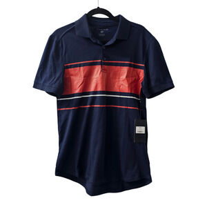 Five Four Men's Navy Blue Short Sleeve Polo Shirt Size M